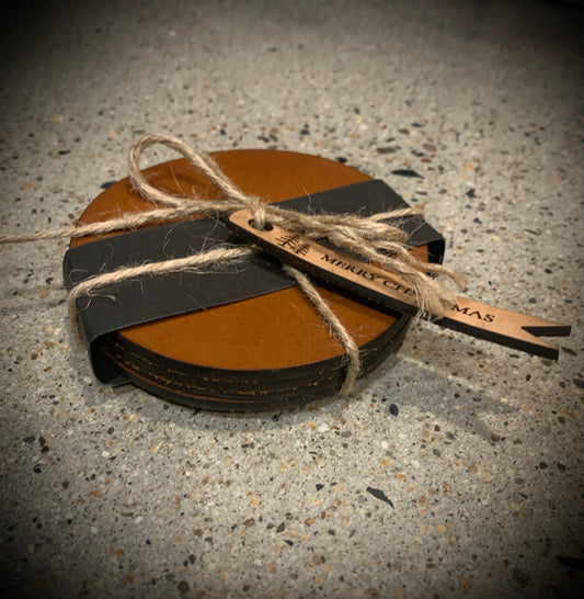 Leather Coaster Set