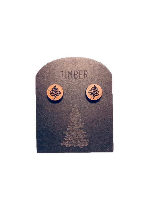 TIMBER - "Coil" walnut wood studs