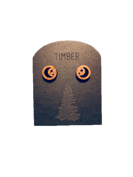TIMBER - "Lunar" walnut wood studs